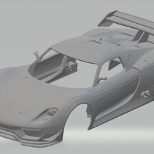 porsche 918 rsr imprimible cuerpo del coche juego ranura scalextric shell rc radio el monitoreo tamiya miniz 1-10 1-32 1-18 1-24 3d print model - Mito3D