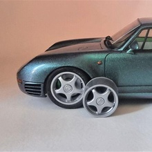Porsche 959 borda cânhamo 18 polegada Tamiya 1 24th modelo arquitetura roda rodas kit 24 escala 3d print model - Mito3D