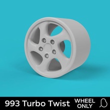 porsche 993 turbo twist - wheel 1 64 hotwheels car accesories tire tyre hot wheels vehicle printable 3d print sla dlp fdm 3d print model - Mito3D