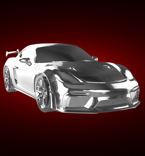 porsche cayman 718 gt4 sports car race modern vehicle luxury touring prototype hypercar concept 3d print model - Mito3D