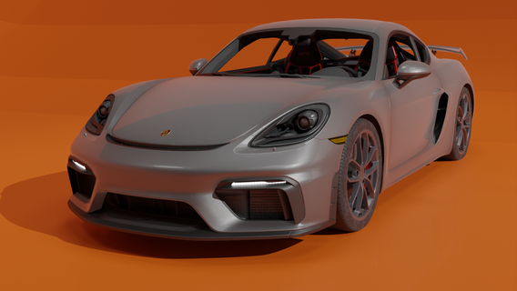 porsche cayman gt4 Game car art vehicle sportcar prop toy print 3d tune ready tire wheel interior modificate modify 3d print model - Mito3D