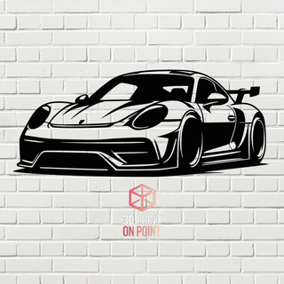 Porsche gt mur art 3d print model - Mito3D