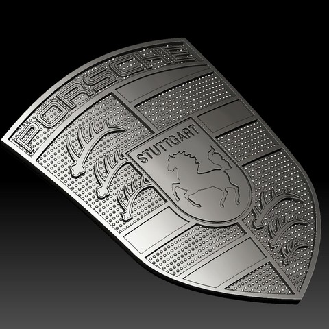 porsche logo çeşitli araba 3D print model - Mito3D