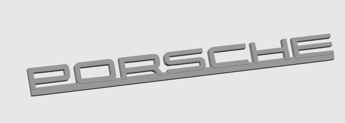 porsche logo art voiture supercar fichier 3d print model - Mito3D