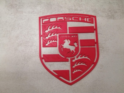 Porsche logotipo carro tapetes interior lava jato tapete 3d print model - Mito3D