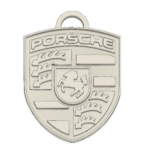porsche logo porte-clés de la mode trousseau clés 3D print model - Mito3D