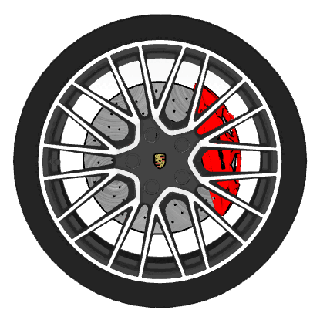 porsche macan wheels front rear wheel car detail high poly rim tire race tread accessories 3d print model - Mito3D