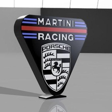 porsche Martini lampada guidato divertimento 3d print model - Mito3D