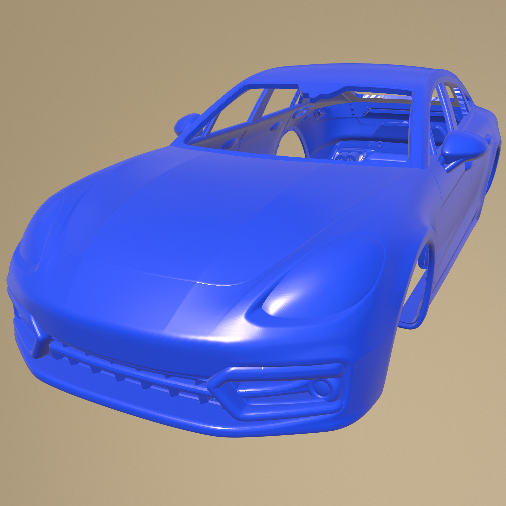 porsche panamera gts 2019 imprimible coche vehiculo cuerpo 3D print model - Mito3D
