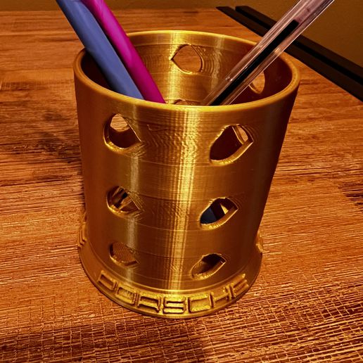 porsche pencil holder 3D print model - Mito3D