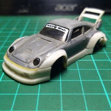 Porsche rwb kit hotwheels personalizadas Largo corpo 1 64 diecast mundo áspero Akira nakai 993 gt2 brinquedo 3d print model - Mito3D
