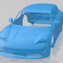 Porsche taycan 4s traverser 2021 imprimable corps voiture 3d print model - Mito3D