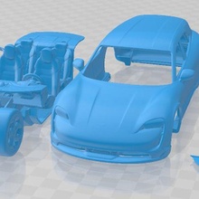 Porsche Taycan 4s çapraz 2021 yazdırılabilir araba 3d print model - Mito3D