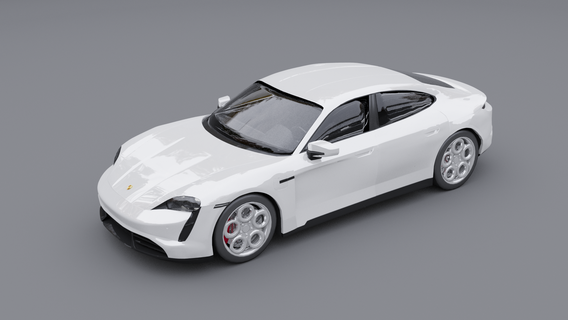 Porsche taycan turbo esporte carro 3d print model - Mito3D