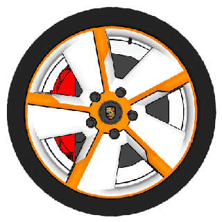 porsche taycan wheels wheel car detail high poly rim tire race tread accessories 3d print model - Mito3D