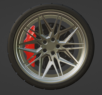 porsche ruota macchina cerchio 1 8 pneumatico rin gt2 911 freno disco calibro pneumatici carrelli macchine arte ferrari lamborghini miscelatore 3d print model - Mito3D