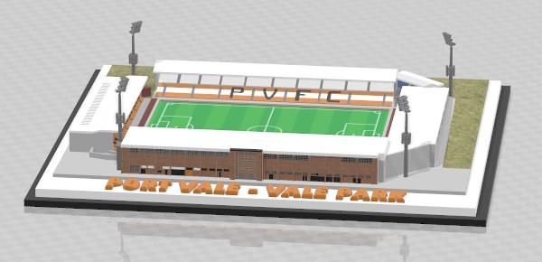 Puerto valle parque arquitectura fútbol futebol estadio Inglaterra liga 1 3d print model - Mito3D