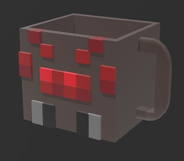 porta l pices cabeza ara Minecraft arana lapiz taza adorno 3d print model - Mito3D