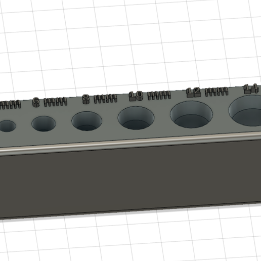 porta brocas empotrable herramientas 3D print model - Mito3D