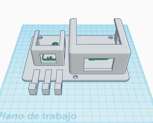 porta celular muro gadget ayakta durmak soporte çift accesorio oyuklar 3d print model - Mito3D