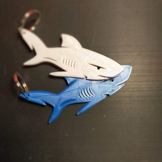 porta llaves llavero tiburón niños mondo pescado recién nacidos 3D print model - Mito3D