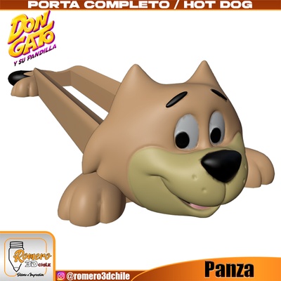 porta completo panza don gato pandilla soporte completar portadores caliente perro salchicha gancho pancho portador mr barriga 3d print model - Mito3D