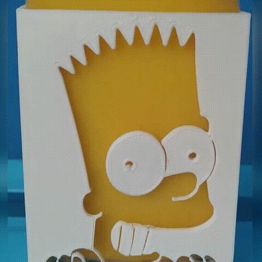 porta esponja Bart Simpson 3D print model - Mito3D