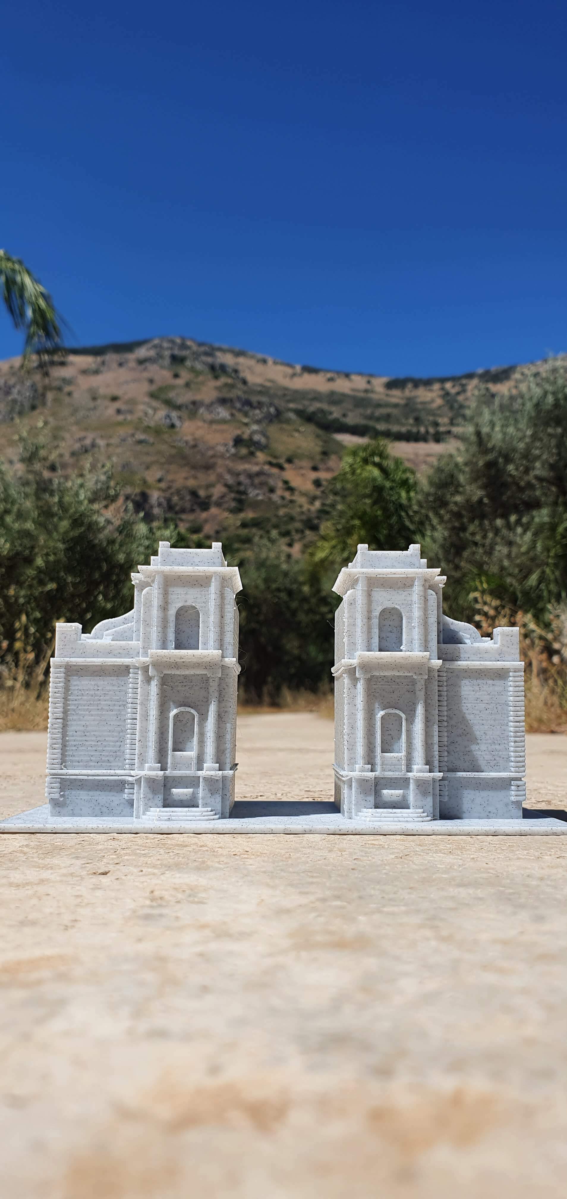 Porta mutluluk Palermo Sicilya mimari bina Kent Avrupalı anıt İtalya İtalyan kapı dönüm noktası mimar Italia mini dünya Puerta miniworld3d 3D print model - Mito3D