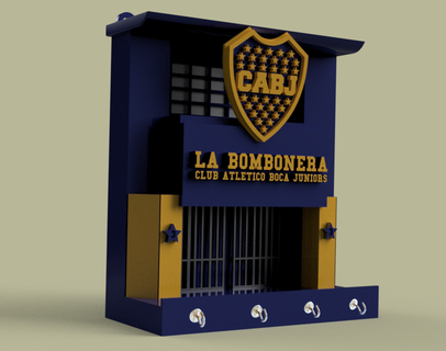 porta llaves Boca Junioren Schlüsselhalter xenisieren puerta la12 Tor Gericht normalerweise gehorsam Maradona Palermo Riquelme laboca 3d print model - Mito3D
