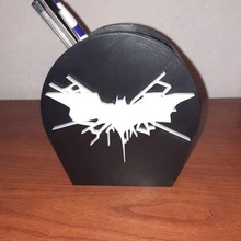 porta lápis suporte batman logotipo 3d print model - Mito3D