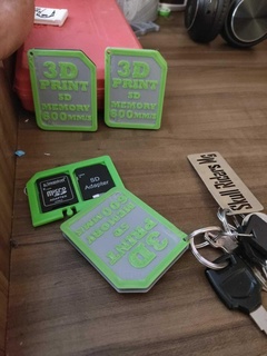 porta tarjetas sd llavero titolare supporto micro tarjeta carta memoria 3d print model - Mito3D