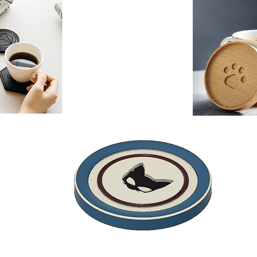 Porta Taza kafe kedi porte tasse cafe portal Kahve tabak plat ev mutfak yerel 3D print model - Mito3D