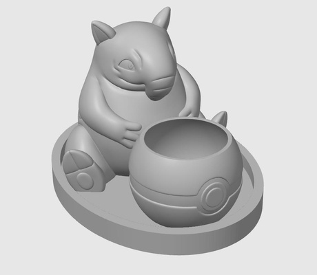 porta vaso macetero suculenta de drowzee pokemon home jard n cocina oficina portavaso 3d print model - Mito3D