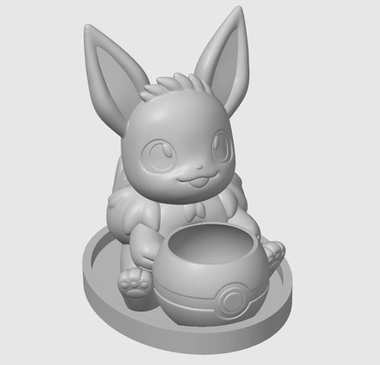 porta vaso macetero suculenta de eevee pokemon home jard n cocina oficina portavaso 3d print model - Mito3D