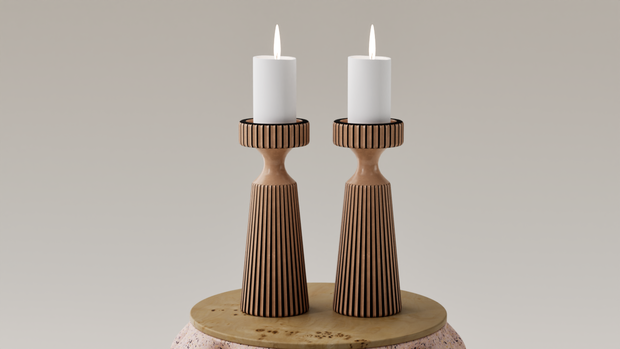 porta velas candelabro hogar casa candelabros decoracion 3D print model - Mito3D