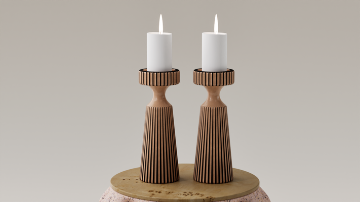 porta velas candelabro hogar casa candelabros decoracion 3d print model - Mito3D