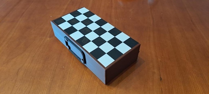 portatile scacchi tavola mmu gioco tavolo Giochi playset 3d print model - Mito3D