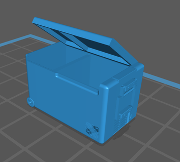 portatile più fresco gioco 1 24 modellazione modello miniatura macchine frigorifero diorama 3d print model - Mito3D