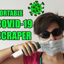 portátil covid-19 raspador a casa do agregado familiar coronavírus 3d print model - Mito3D
