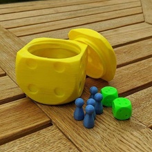 portable dice game boardgame children container box games jar peg screwcap 3d print model - Mito3D