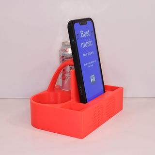 portable docking station phone holder audio amplifier sound iphone stand charger mobile 3d print model - Mito3D