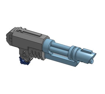 portable gatling laser breacher lasgun multilaser multi-laser 3d print model - Mito3D