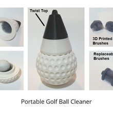portable golf ball washer gadget golfer 3d print model - Mito3D