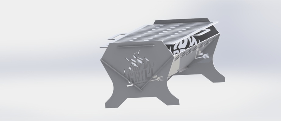 tragbar grill laptop cnc 3d print model - Mito3D