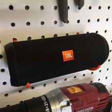 portable speaker pegboard holders tool bluetooth hanger holder jbl flip 3 adapter hook mount tools boxes 3d print model - Mito3D