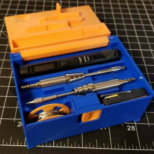 portable ts-80 soldering iron battery case fits stanley 014725r organizer anker powercore electronics 3D print model - Mito3D