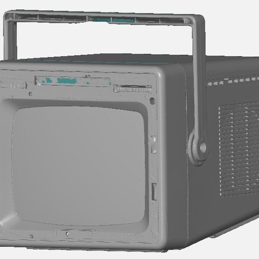 portable tvs art television tv crt tube vintage 3D print model - Mito3D
