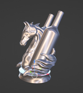 portabottiglie caballo cavallo mesa botella bottiglia Cedro Tequila liquore 3d print model - Mito3D