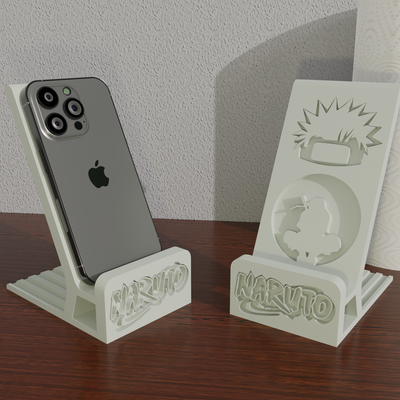 portacelular de naruto - soporte 3d para tu tel fono licencia comercial home celular impresi n stl m vil modelo anime 3d print model - Mito3D
