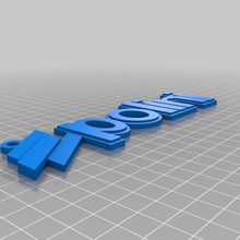 portachiave polini gadget accessories keychain blu print 3d printing 3d print model - Mito3D